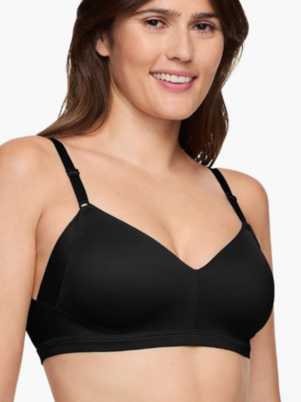 Warner's No Side Effects Underarm and Back-Smoothing Comfort Wireless Sz S 12410